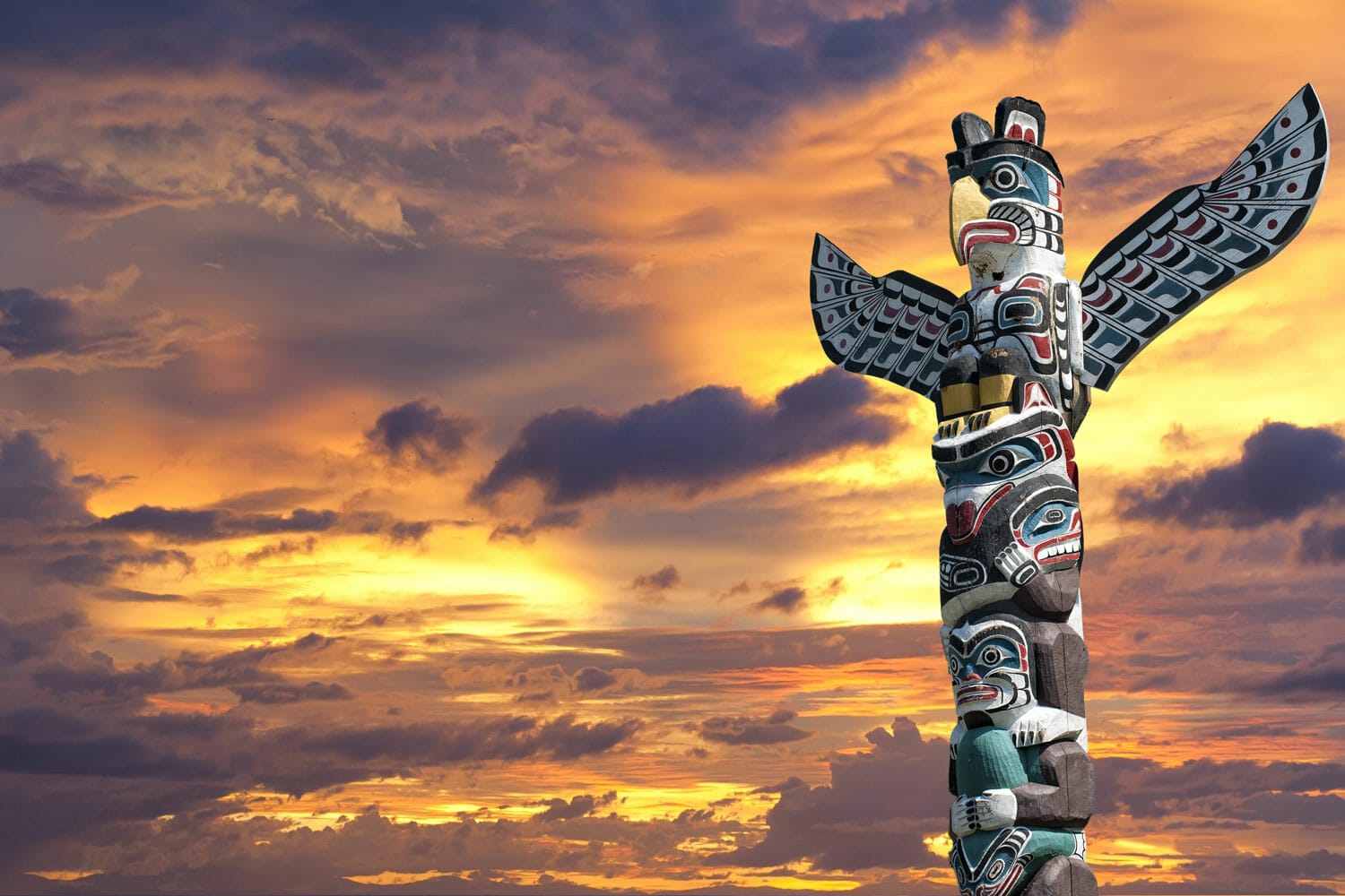 Totem In Sunset Photo